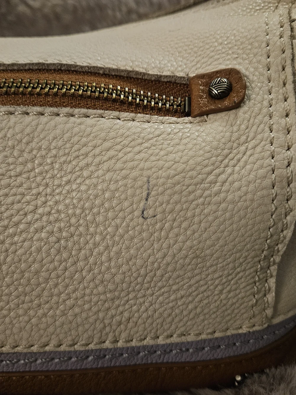 The Sak Leather Hobo Shoulder Bag Cream Ivory Cognac Lavender